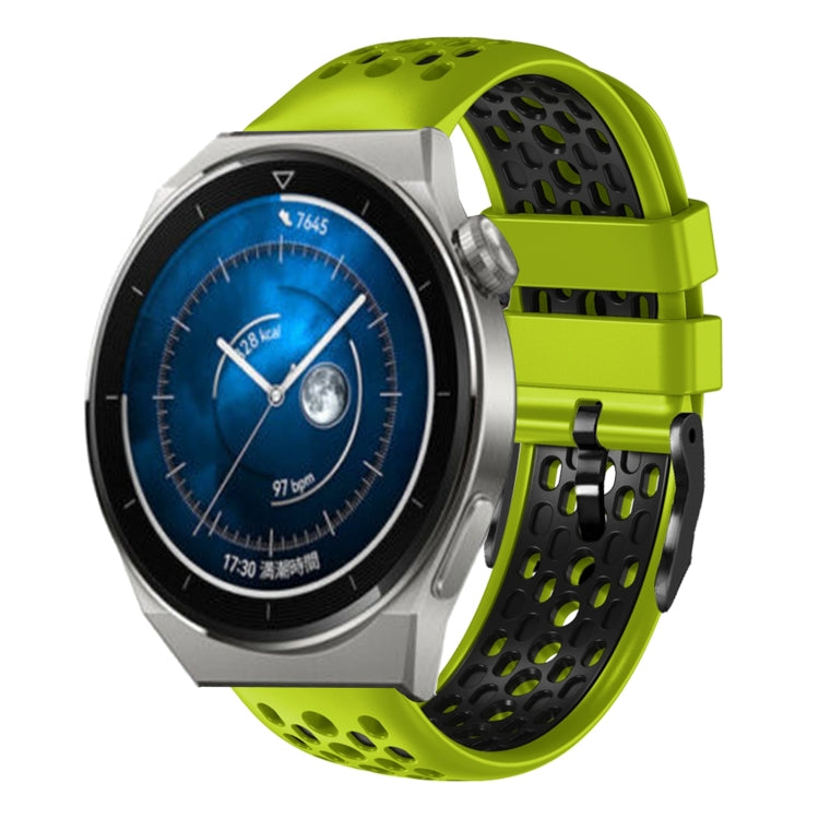 For Huawei Watch GT3 Pro 46mm 22mm Two-Color Breathable Silicone Watch Band