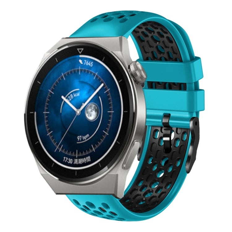 For Huawei Watch GT3 Pro 46mm 22mm Two-Color Breathable Silicone Watch Band