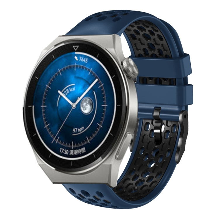 For Huawei Watch GT3 Pro 46mm 22mm Two-Color Breathable Silicone Watch Band