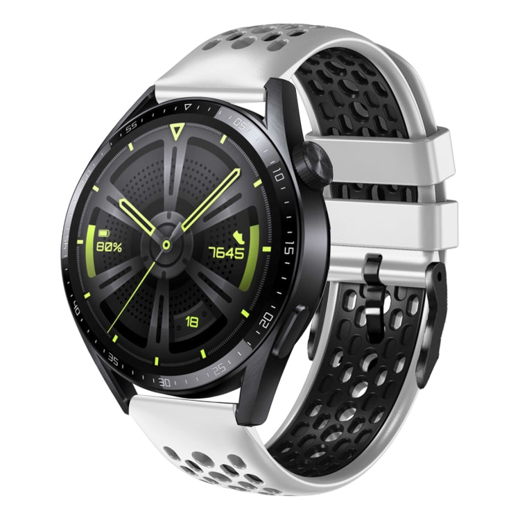 For Huawei Watch GT3 46mm 22mm Two-Color Breathable Silicone Watch Band