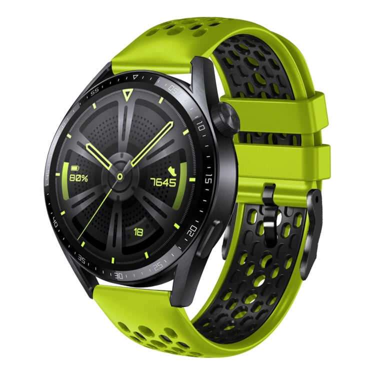 For Huawei Watch GT3 46mm 22mm Two-Color Breathable Silicone Watch Band