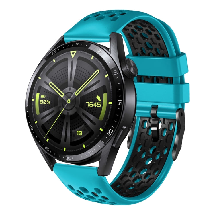 For Huawei Watch GT3 46mm 22mm Two-Color Breathable Silicone Watch Band