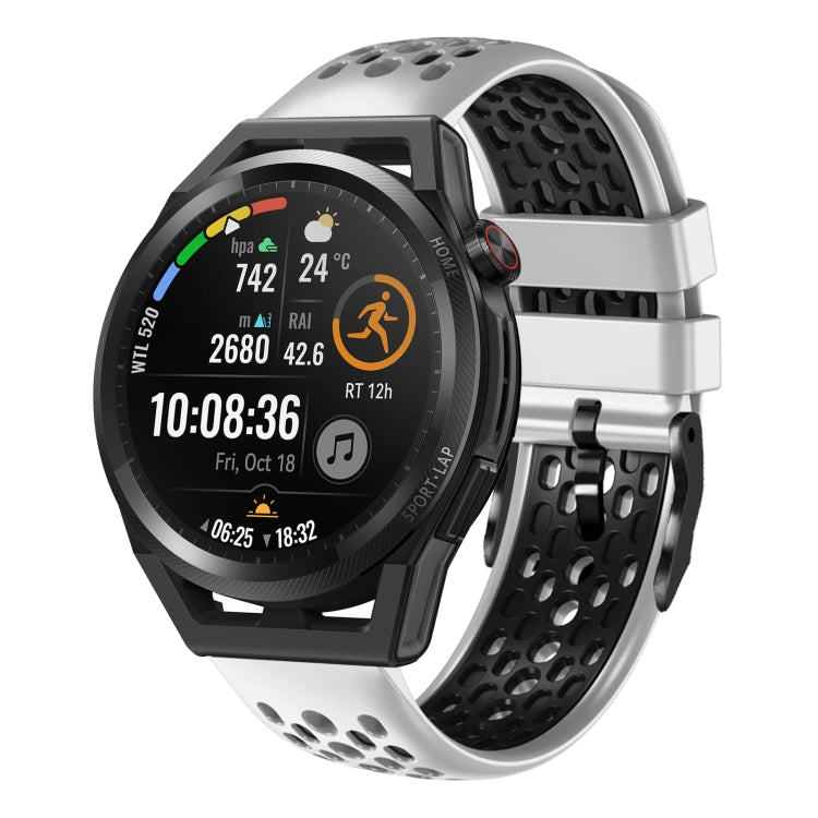 For Huawei Watch GT Runner 22mm Two-Color Breathable Silicone Watch Band