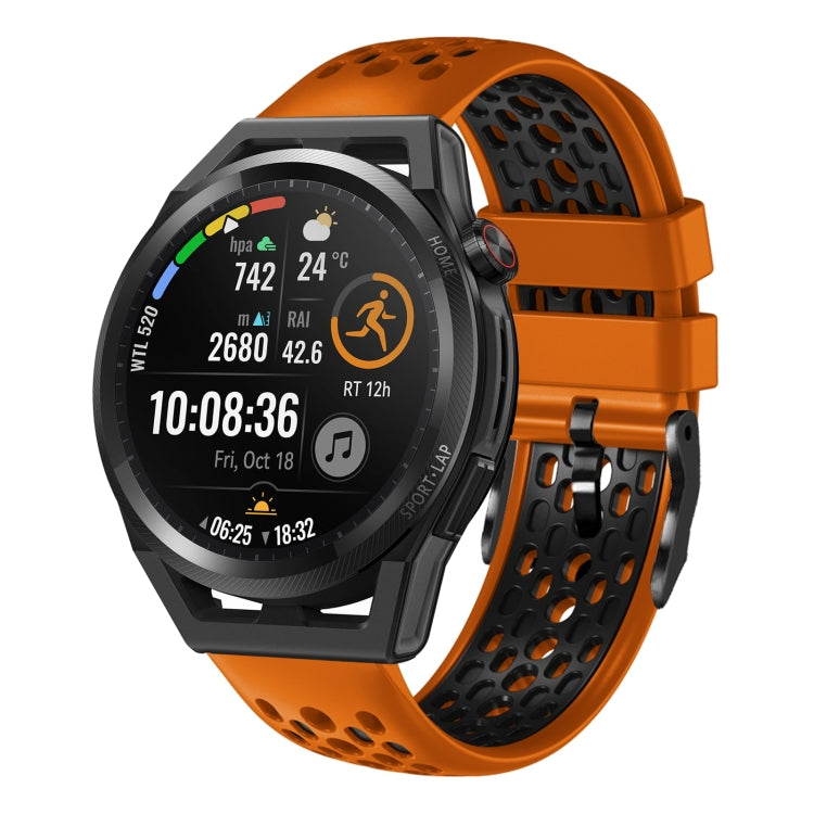 For Huawei Watch GT Runner 22mm Two-Color Breathable Silicone Watch Band
