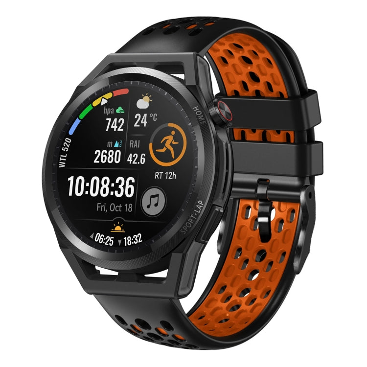 For Huawei Watch GT Runner 22mm Two-Color Breathable Silicone Watch Band