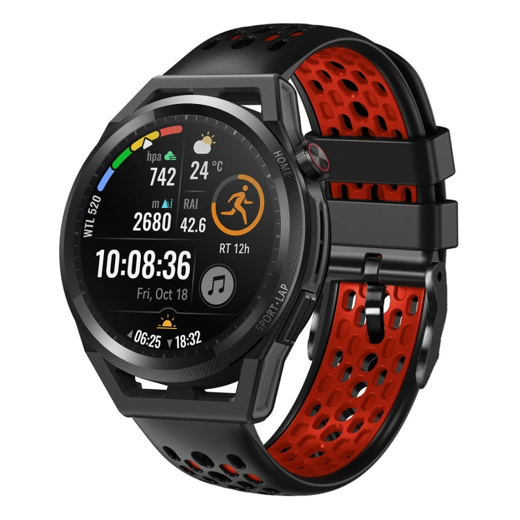 For Huawei Watch GT Runner 22mm Two-Color Breathable Silicone Watch Band