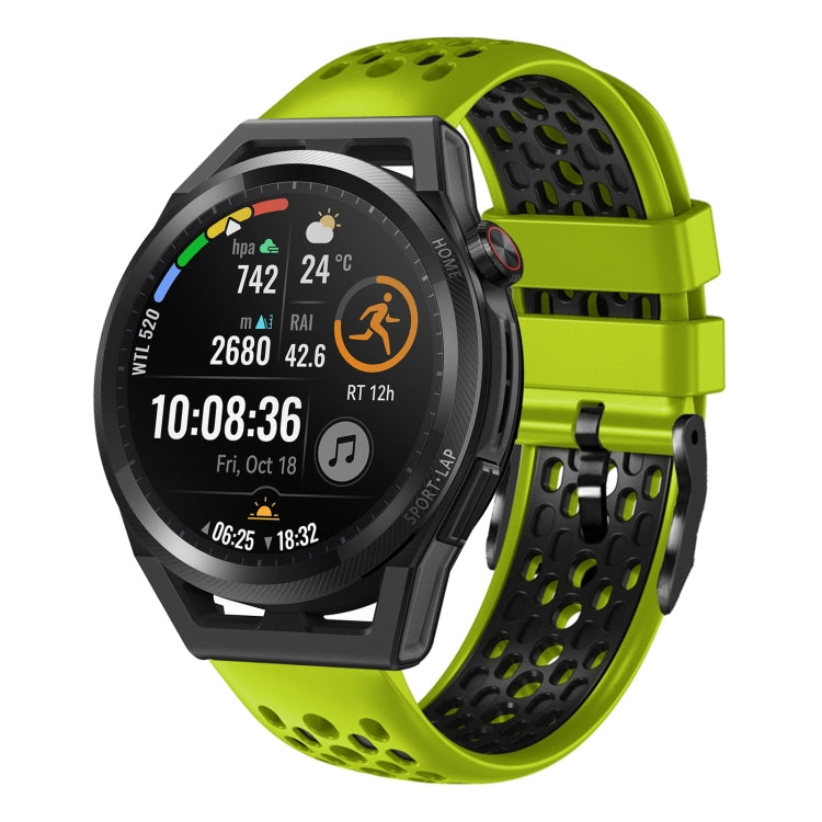 For Huawei Watch GT Runner 22mm Two-Color Breathable Silicone Watch Band