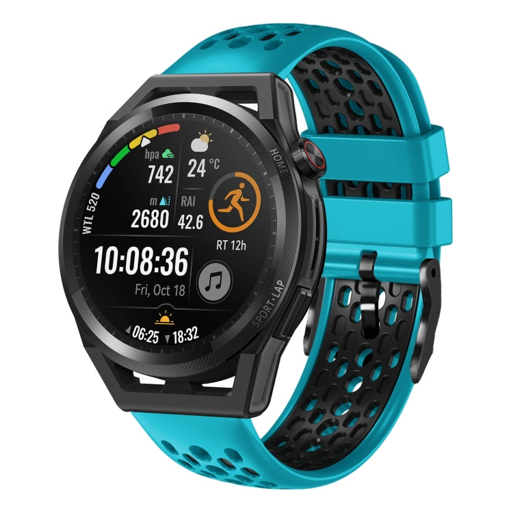 For Huawei Watch GT Runner 22mm Two-Color Breathable Silicone Watch Band