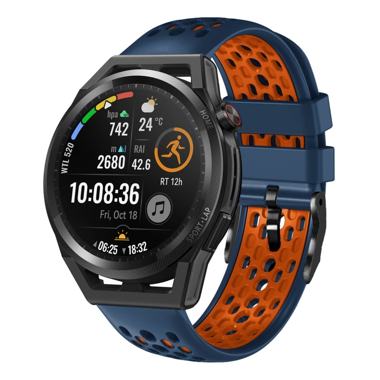 For Huawei Watch GT Runner 22mm Two-Color Breathable Silicone Watch Band