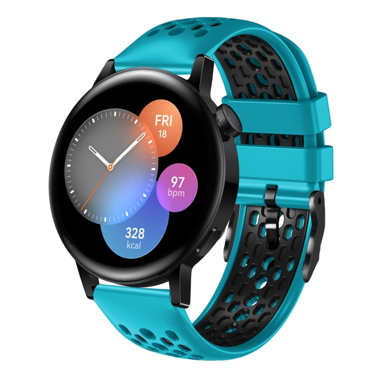 For Huawei Watch 3 22mm Two-Color Breathable Silicone Watch Band