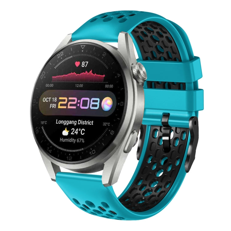 For Huawei Watch 3 Pro 22mm Two-Color Breathable Silicone Watch Band