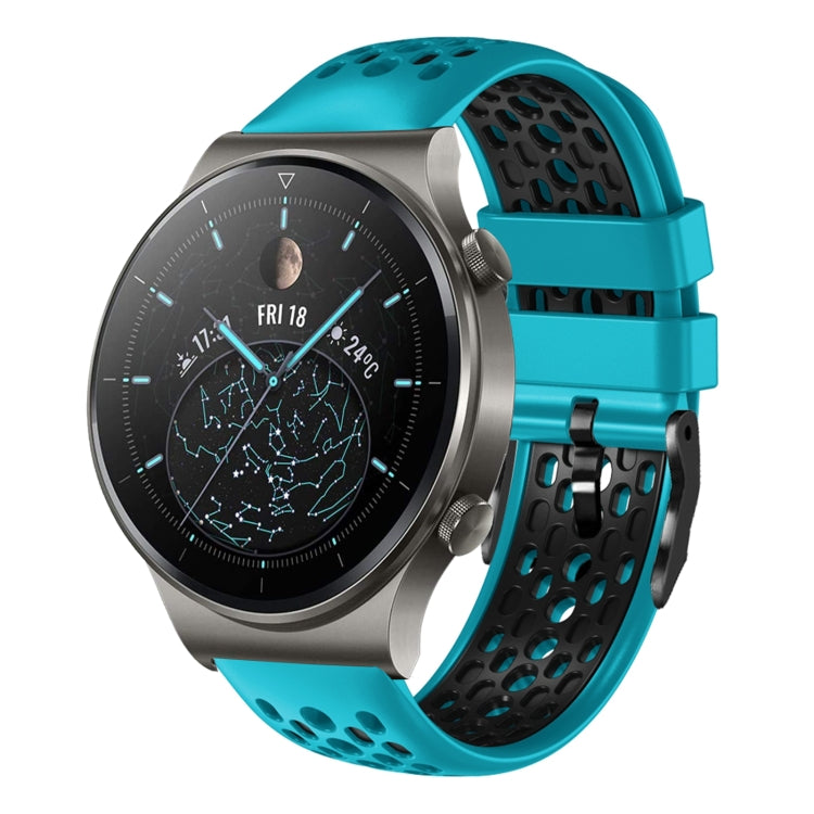 For Huawei Watch GT2 Pro 22mm Two-Color Breathable Silicone Watch Band