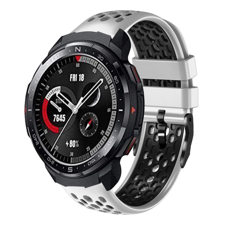 For Honor Watch GS Pro 22mm Two-Color Breathable Silicone Watch Band