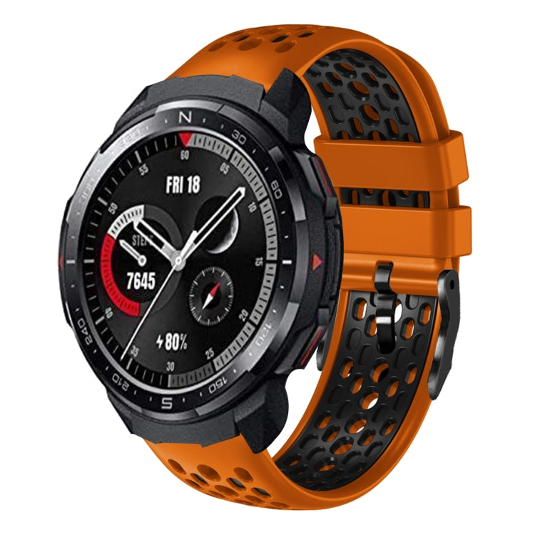 For Honor Watch GS Pro 22mm Two-Color Breathable Silicone Watch Band