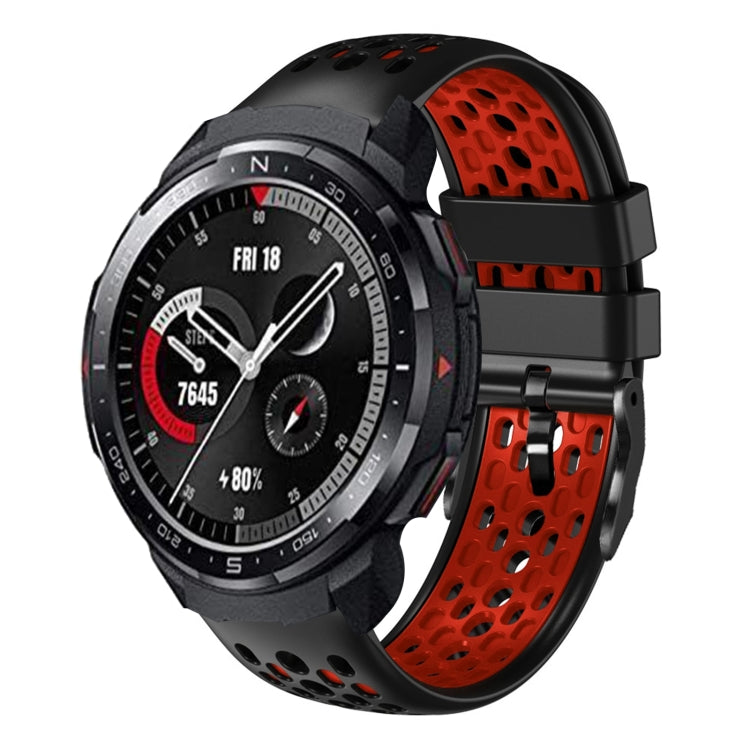 For Honor Watch GS Pro 22mm Two-Color Breathable Silicone Watch Band