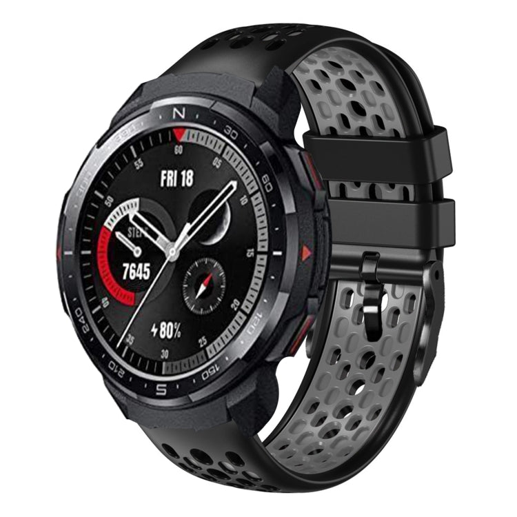 For Honor Watch GS Pro 22mm Two-Color Breathable Silicone Watch Band
