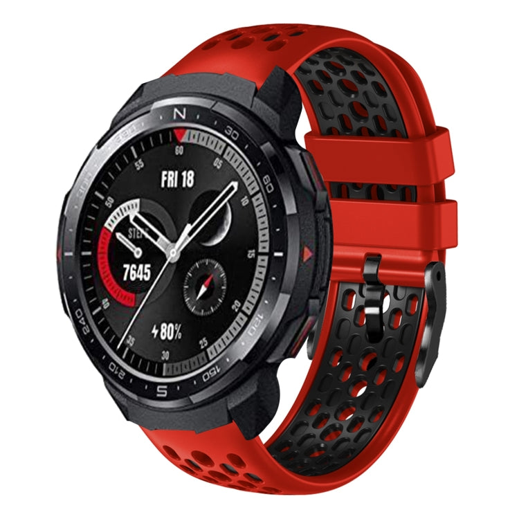 For Honor Watch GS Pro 22mm Two-Color Breathable Silicone Watch Band