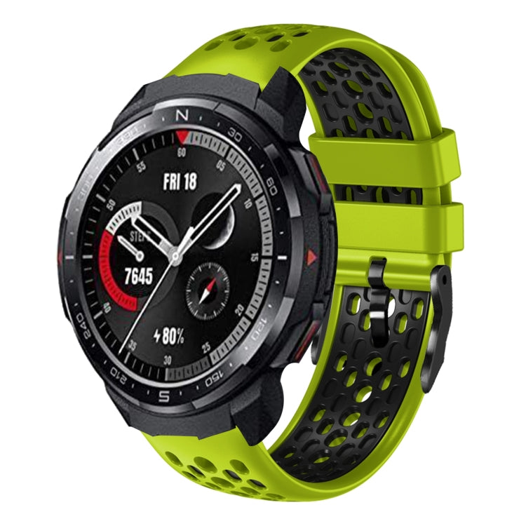 For Honor Watch GS Pro 22mm Two-Color Breathable Silicone Watch Band