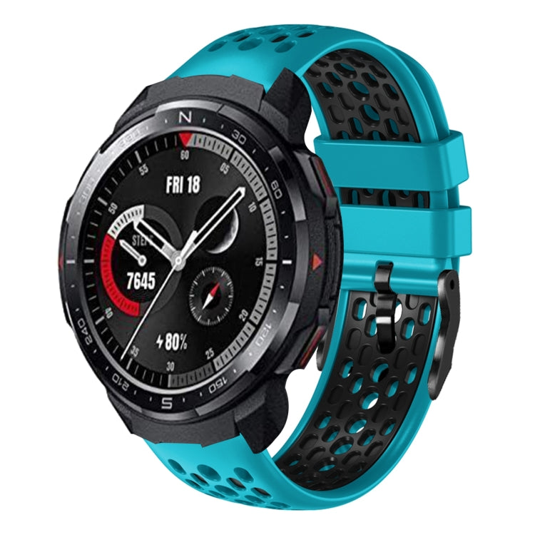 For Honor Watch GS Pro 22mm Two-Color Breathable Silicone Watch Band