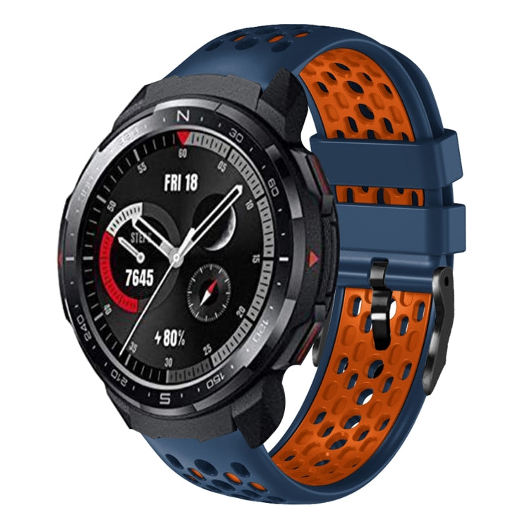 For Honor Watch GS Pro 22mm Two-Color Breathable Silicone Watch Band