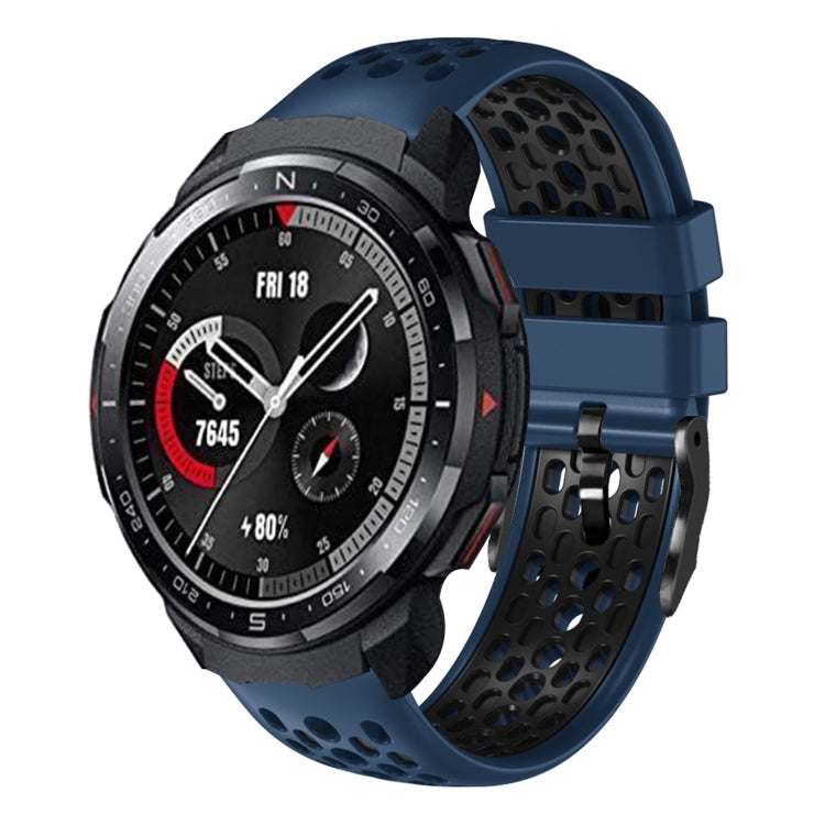 For Honor Watch GS Pro 22mm Two-Color Breathable Silicone Watch Band