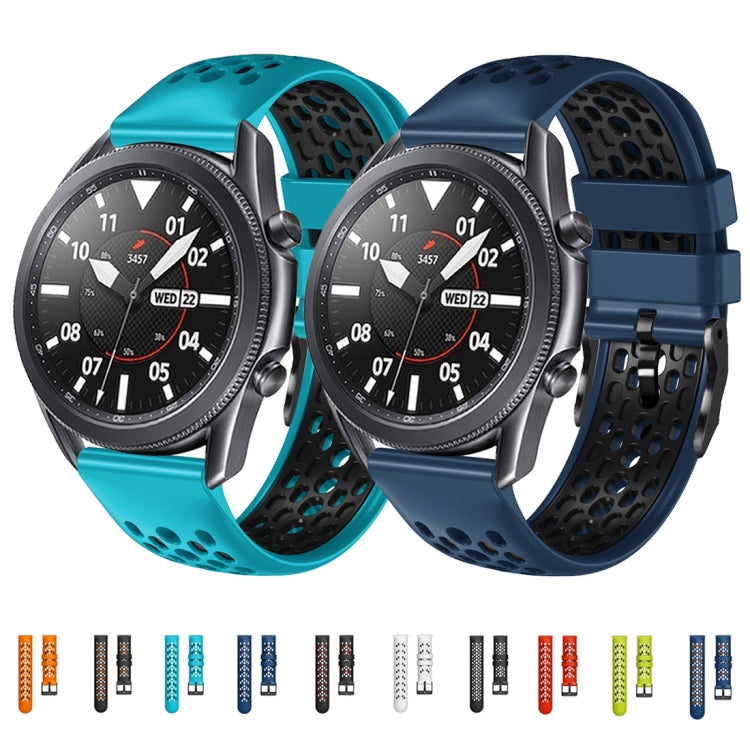 For Honor Magic Watch 2 46mm 22mm Two-Color Breathable Silicone Watch Band