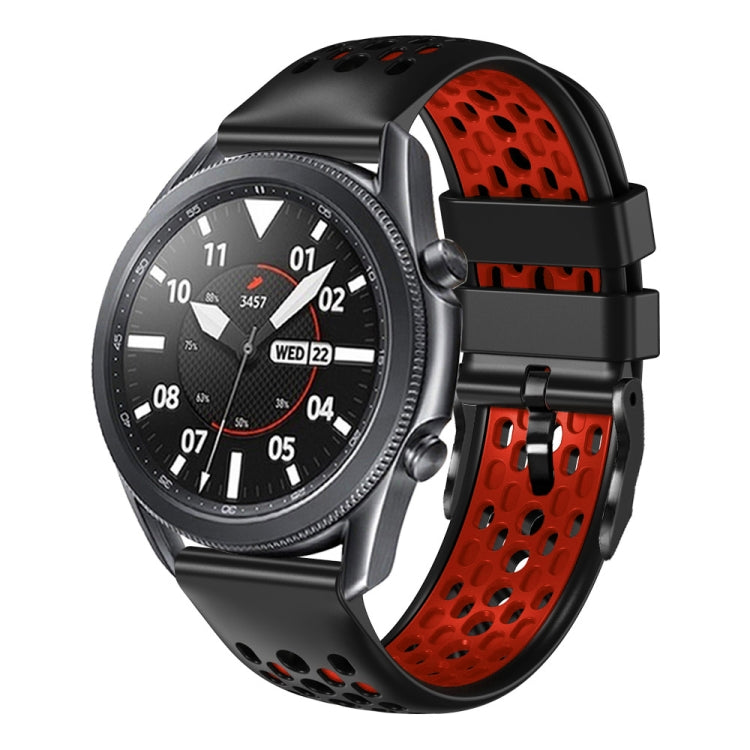 For Samsung Galaxy Watch3 45mm 22mm Two-Color Breathable Silicone Watch Band