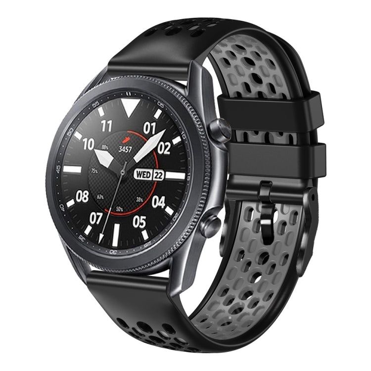 For Samsung Galaxy Watch3 45mm 22mm Two-Color Breathable Silicone Watch Band