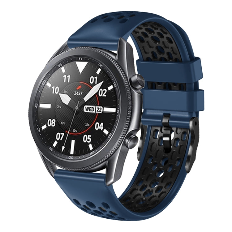 For Samsung Galaxy Watch3 45mm 22mm Two-Color Breathable Silicone Watch Band