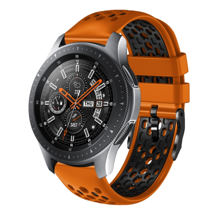 For Samsung Galaxy Watch 46mm 22mm Two-Color Breathable Silicone Watch Band