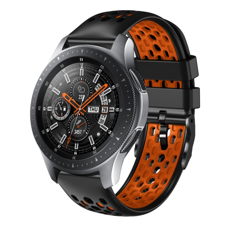 For Samsung Galaxy Watch 46mm 22mm Two-Color Breathable Silicone Watch Band