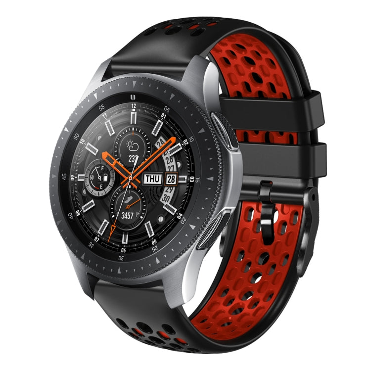 For Samsung Galaxy Watch 46mm 22mm Two-Color Breathable Silicone Watch Band