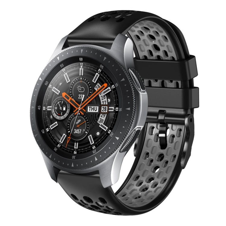 For Samsung Galaxy Watch 46mm 22mm Two-Color Breathable Silicone Watch Band