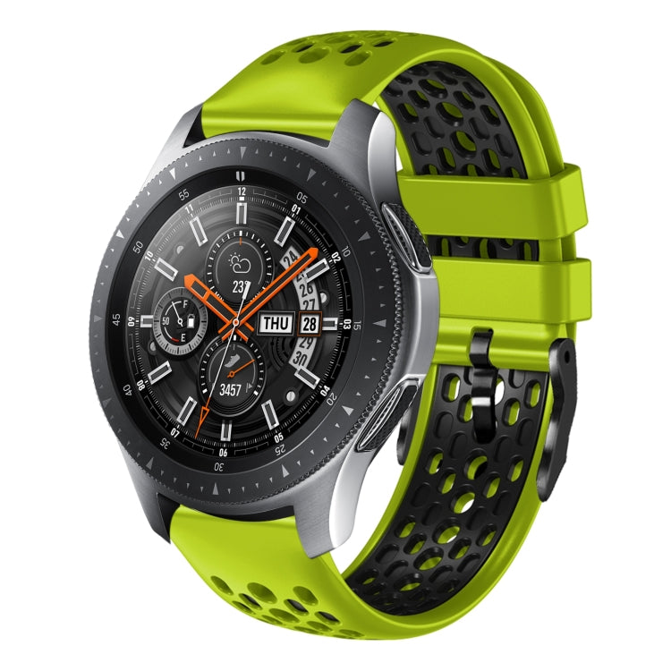 For Samsung Galaxy Watch 46mm 22mm Two-Color Breathable Silicone Watch Band