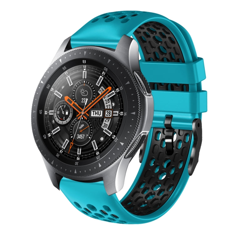 For Samsung Galaxy Watch 46mm 22mm Two-Color Breathable Silicone Watch Band