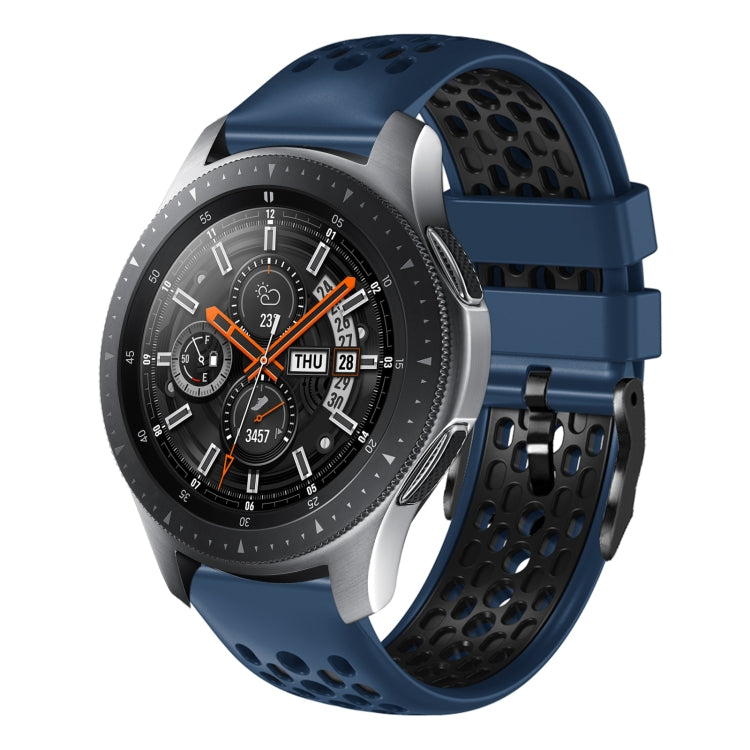 For Samsung Galaxy Watch 46mm 22mm Two-Color Breathable Silicone Watch Band