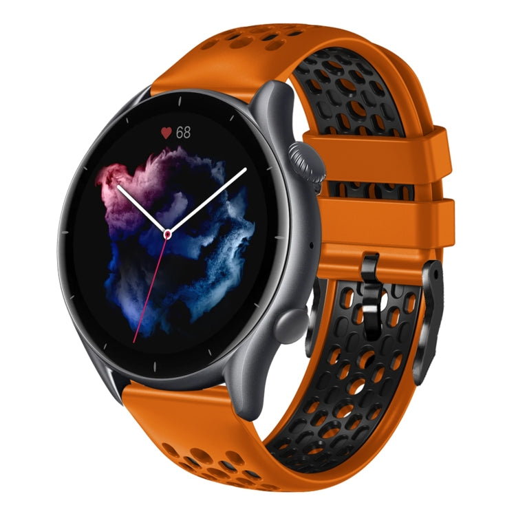 For Amazfit GTR 3 Pro 22mm Two-Color Breathable Silicone Watch Band