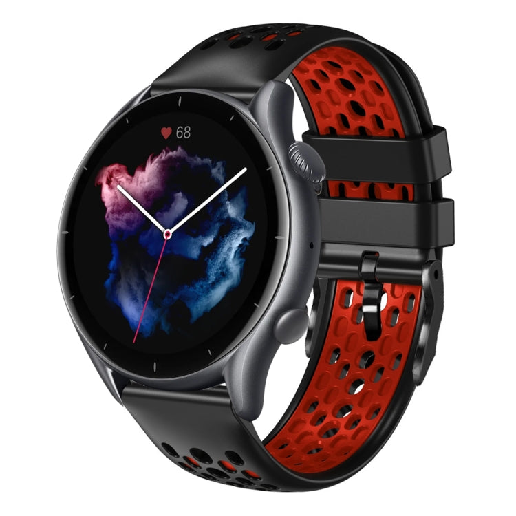 For Amazfit GTR 3 Pro 22mm Two-Color Breathable Silicone Watch Band