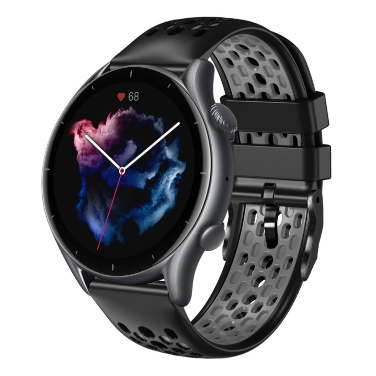 For Amazfit GTR 3 Pro 22mm Two-Color Breathable Silicone Watch Band