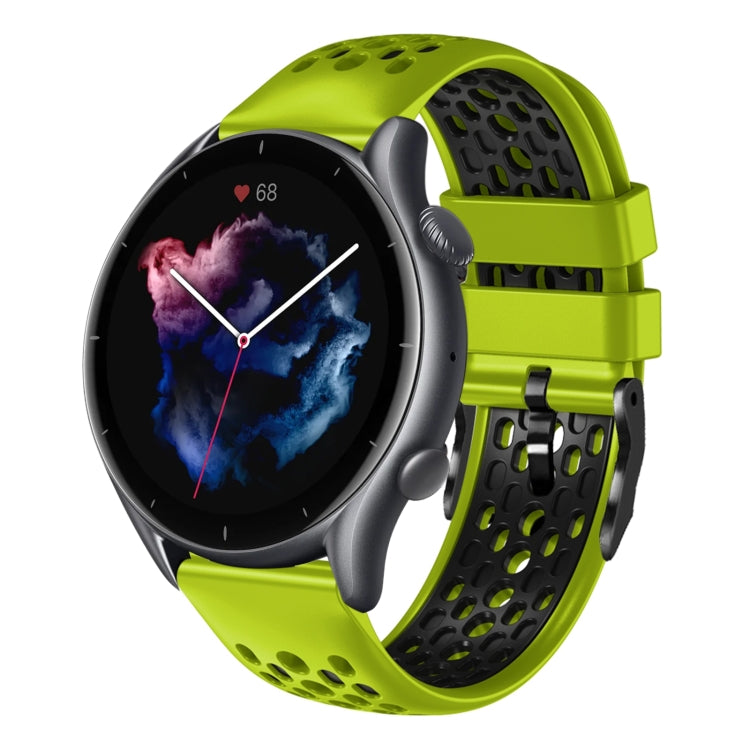 For Amazfit GTR 3 Pro 22mm Two-Color Breathable Silicone Watch Band