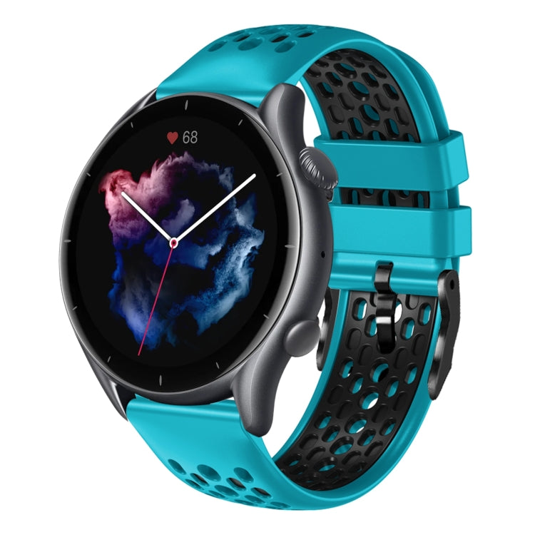 For Amazfit GTR 3 Pro 22mm Two-Color Breathable Silicone Watch Band