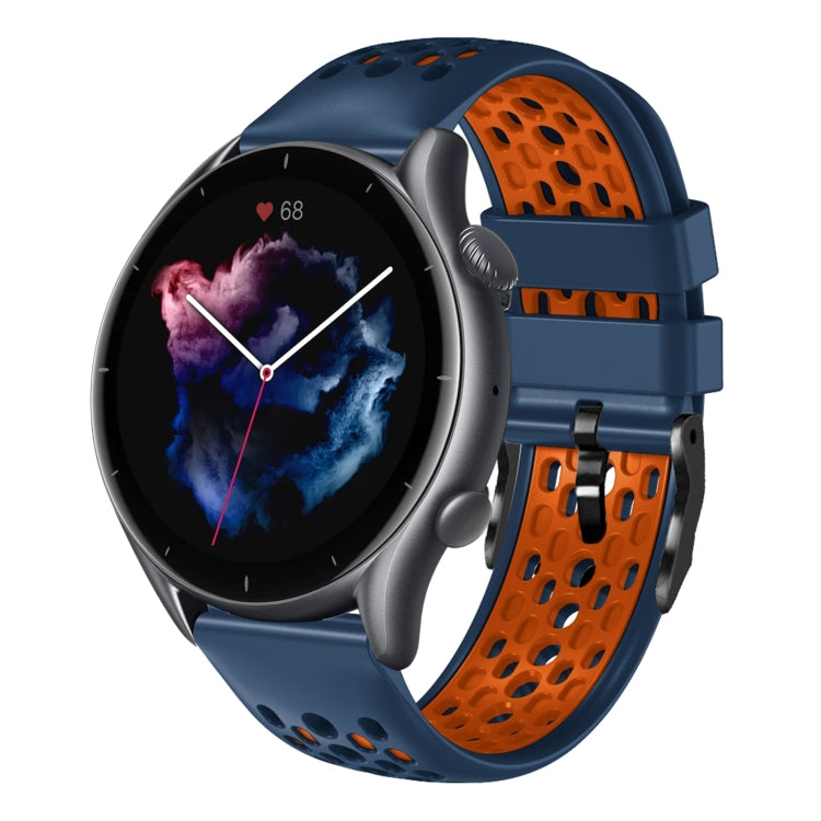 For Amazfit GTR 3 Pro 22mm Two-Color Breathable Silicone Watch Band
