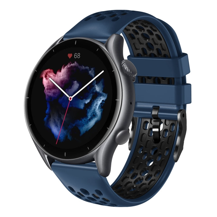 For Amazfit GTR 3 Pro 22mm Two-Color Breathable Silicone Watch Band