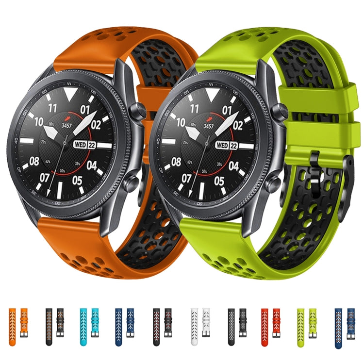 For Amazfit GTR 2e 22mm Two-Color Breathable Silicone Watch Band