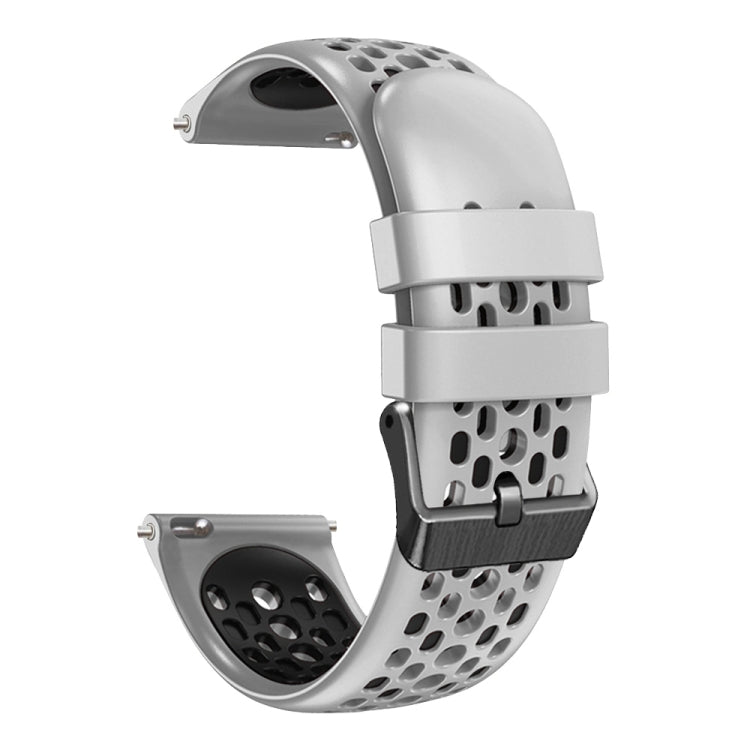 For Amazfit 3 22mm Two-Color Breathable Silicone Watch Band