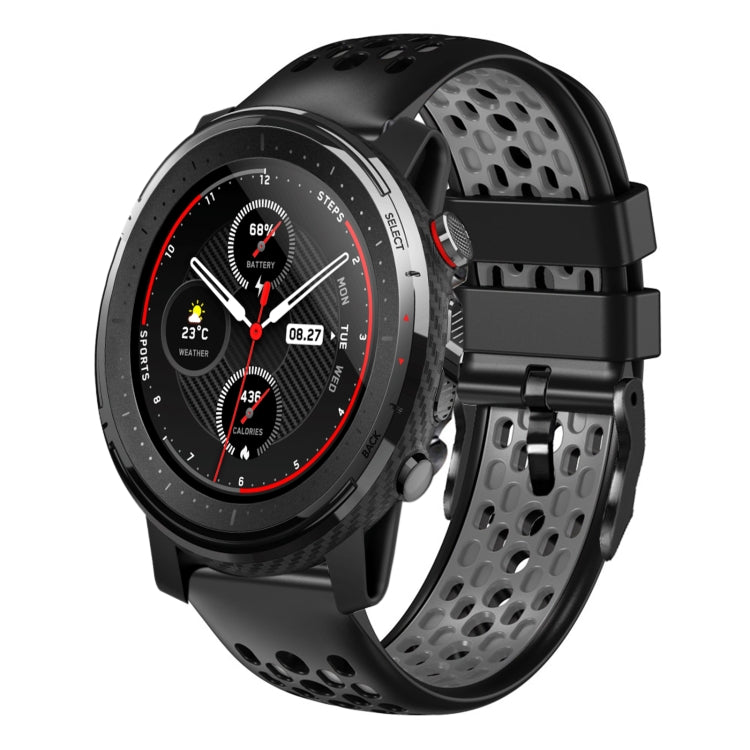 For Amazfit 3 22mm Two-Color Breathable Silicone Watch Band