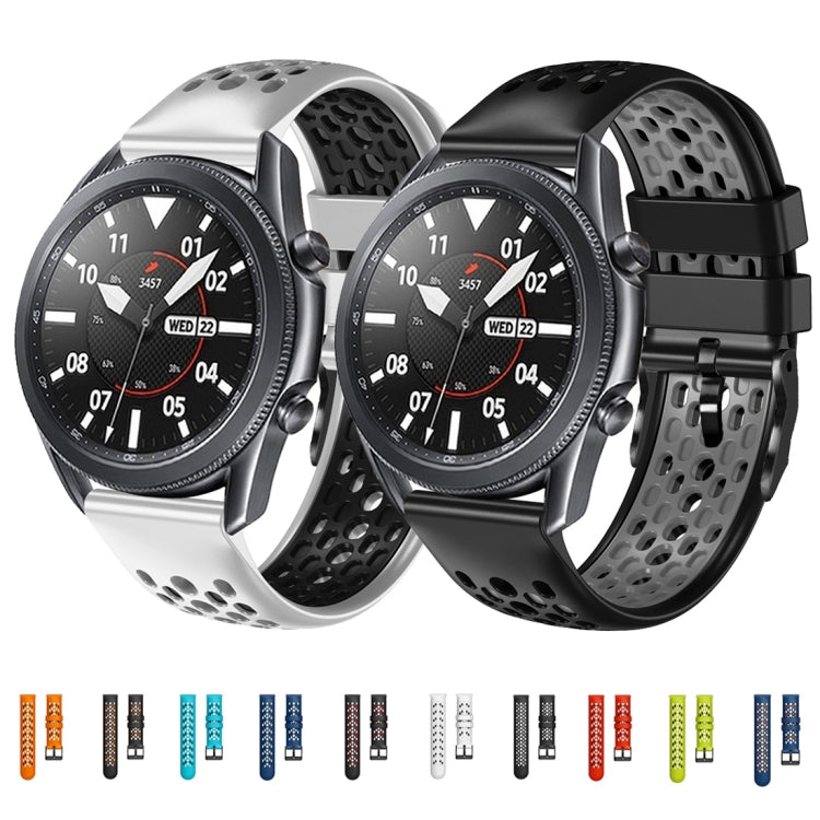 For Amazfit 3 22mm Two-Color Breathable Silicone Watch Band