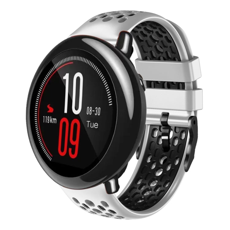 For Amazfit Pace 22mm Two-Color Breathable Silicone Watch Band