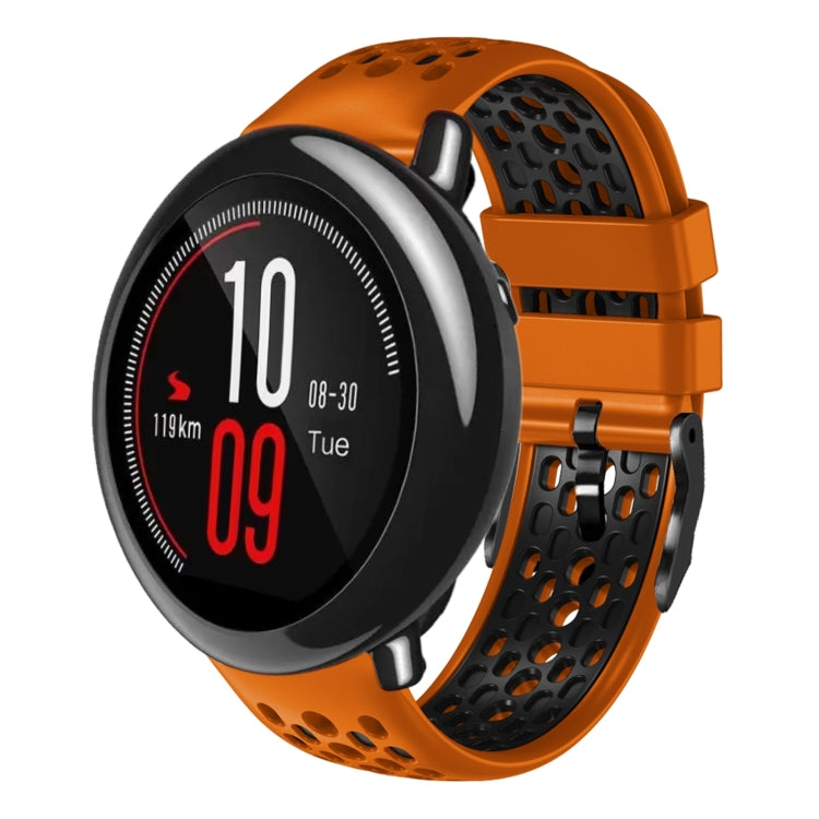 For Amazfit Pace 22mm Two-Color Breathable Silicone Watch Band