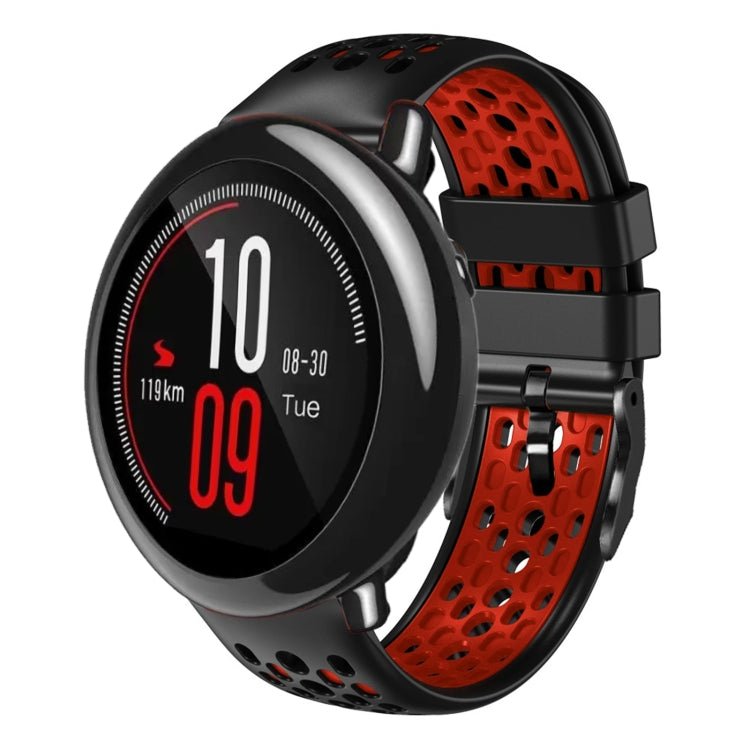 For Amazfit Pace 22mm Two-Color Breathable Silicone Watch Band